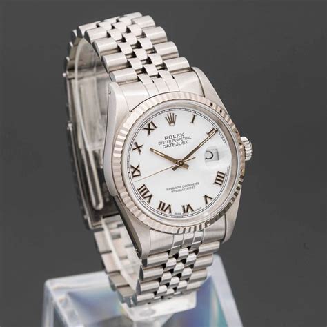 rolex mod datajust acciaio e quadrante bianco|rolex datejust 2021.